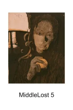 Drawing of a woman in sepia